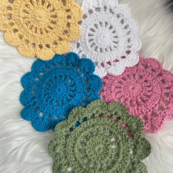 Handmade Floral Coasters - Picture 2 of 3